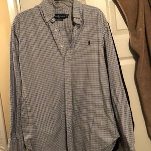Long sleeve polo dress shirt